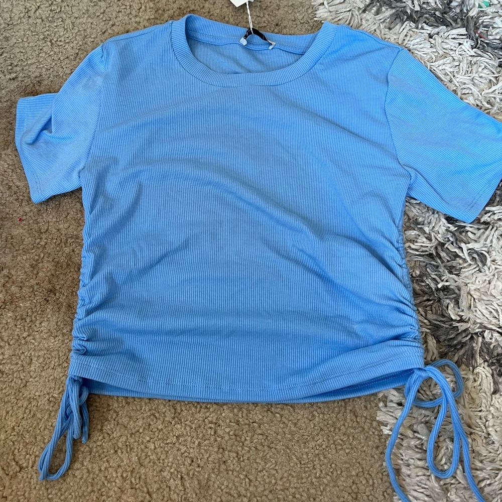 Blue Zara Tie Shirt- New with tags